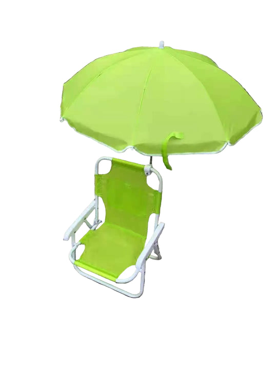 Unisex Strandstol med Justerbar Parasoll Komfortabel og Bærbar 0