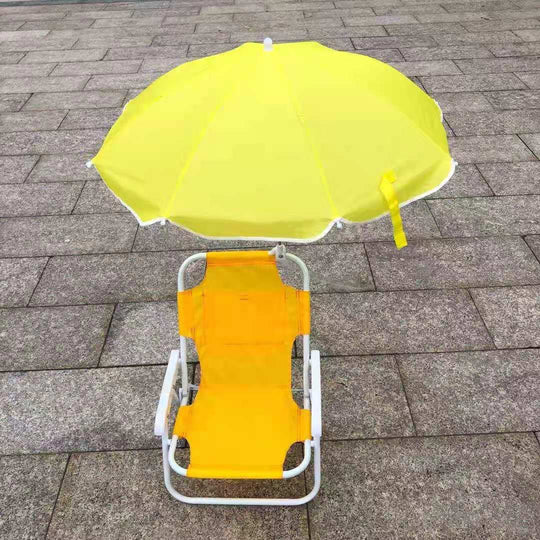 Unisex Strandstol med Justerbar Parasoll Komfortabel og Bærbar 3