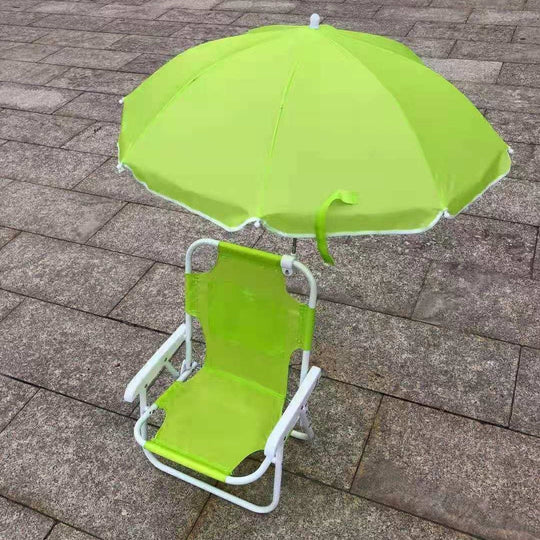 Unisex Strandstol med Justerbar Parasoll Komfortabel og Bærbar 4