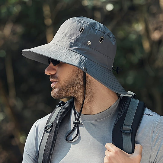 Unisex Utendørs Solhatt med Bred Kant for Optimal UV-Beskyttelse 3