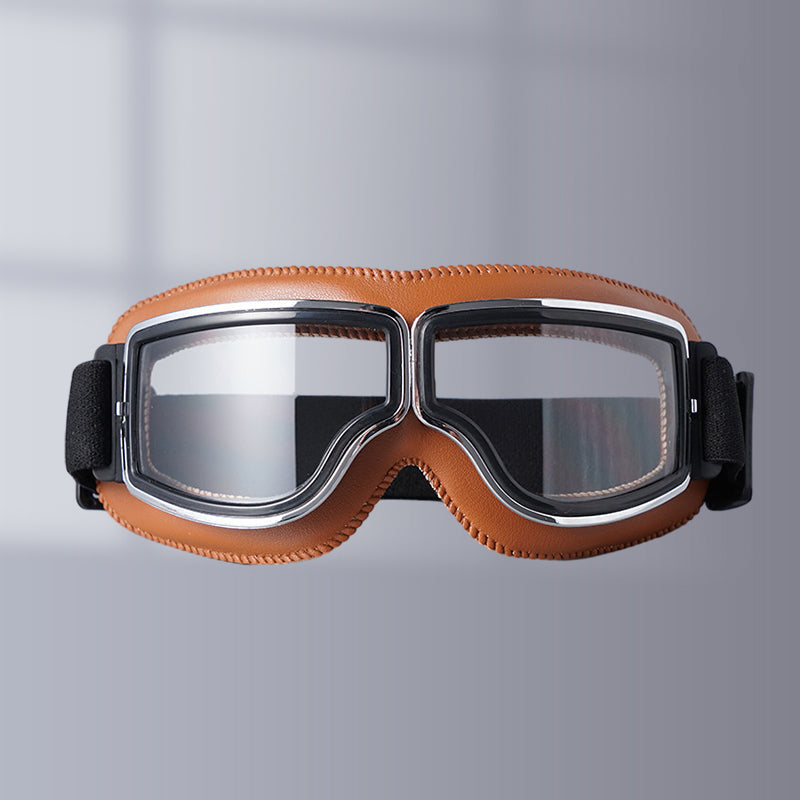 Unisex Vintage Motorsykkelbriller Retropilotstil 17