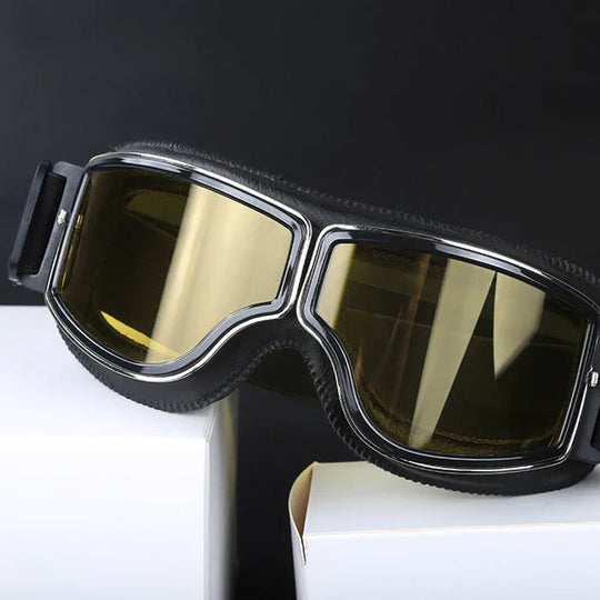 Unisex Vintage Motorsykkelbriller Retropilotstil 4