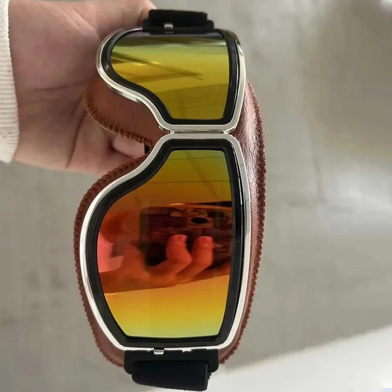 Unisex Vintage Motorsykkelbriller Retropilotstil 5