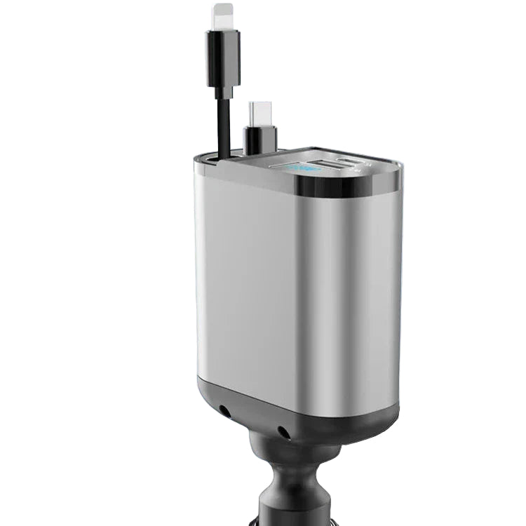 Universal Billader 4-i-1 for Bil med Utvidbare Kabler 2