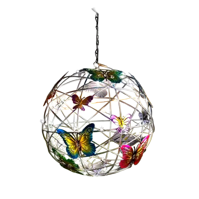 Utebelysning med Sommerfugldesign - Dekorativ Utelampe for Hage og Terrasse 0