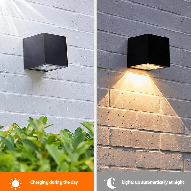 Utendørs Belysning Solcellevegglys 2-i-1 med Automatisk Sensor og LED Lys Ute 3
