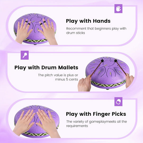 Utendørs Hagetrommel 11-tone Ståltungetromme 4