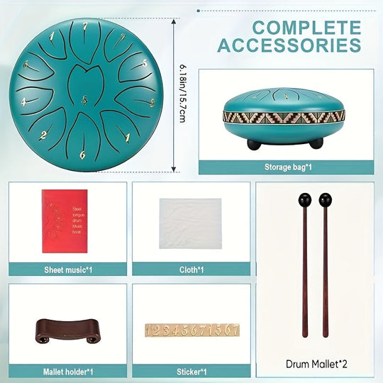 Utendørs Hagetrommel 11-tone Ståltungetromme 6