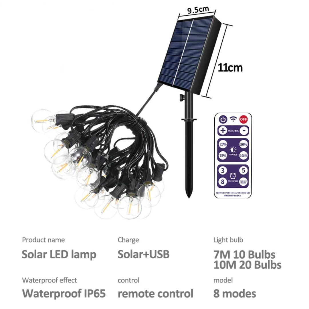 Utendørs Lyslenker med Solenergi 2