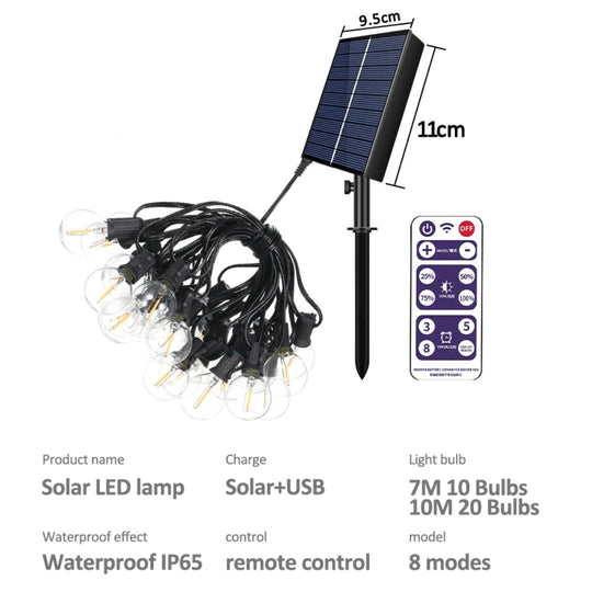 Utendørs Lyslenker med Solenergi 2