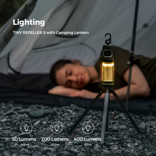 Utendørs Myggbeskyttelse og Lampe 2-i-1 Med Justerbar Belysning 5