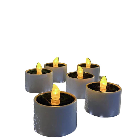 Utendørsbelysning LED Stearinlys Flimrende Solcelledrevet 6-Pack 0
