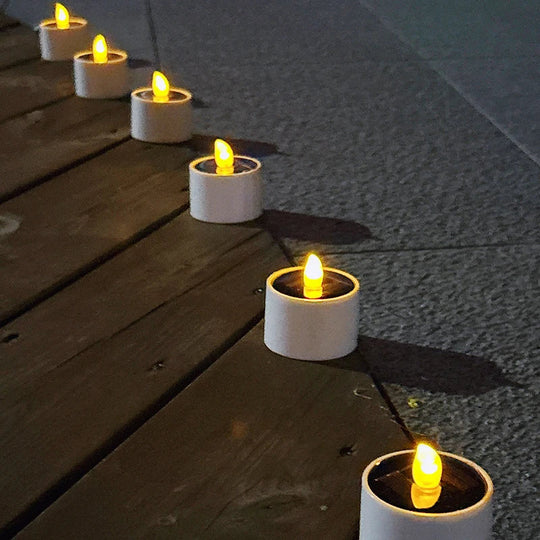 Utendørsbelysning LED Stearinlys Flimrende Solcelledrevet 6-Pack 1