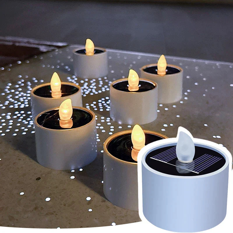 Utendørsbelysning LED Stearinlys Flimrende Solcelledrevet 6-Pack 4