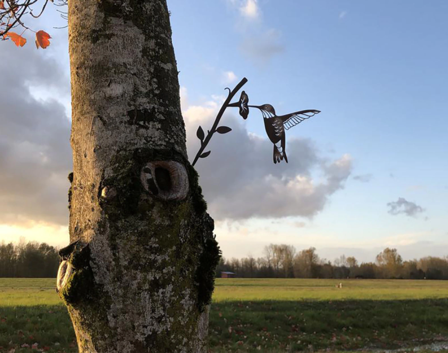 Uteromsdekorasjon Metallfugler 1