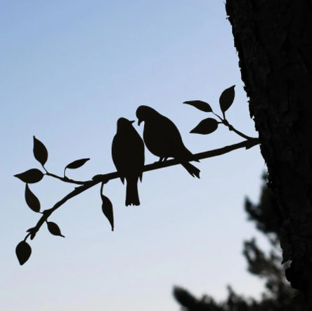 Uteromsdekorasjon Metallfugler 5