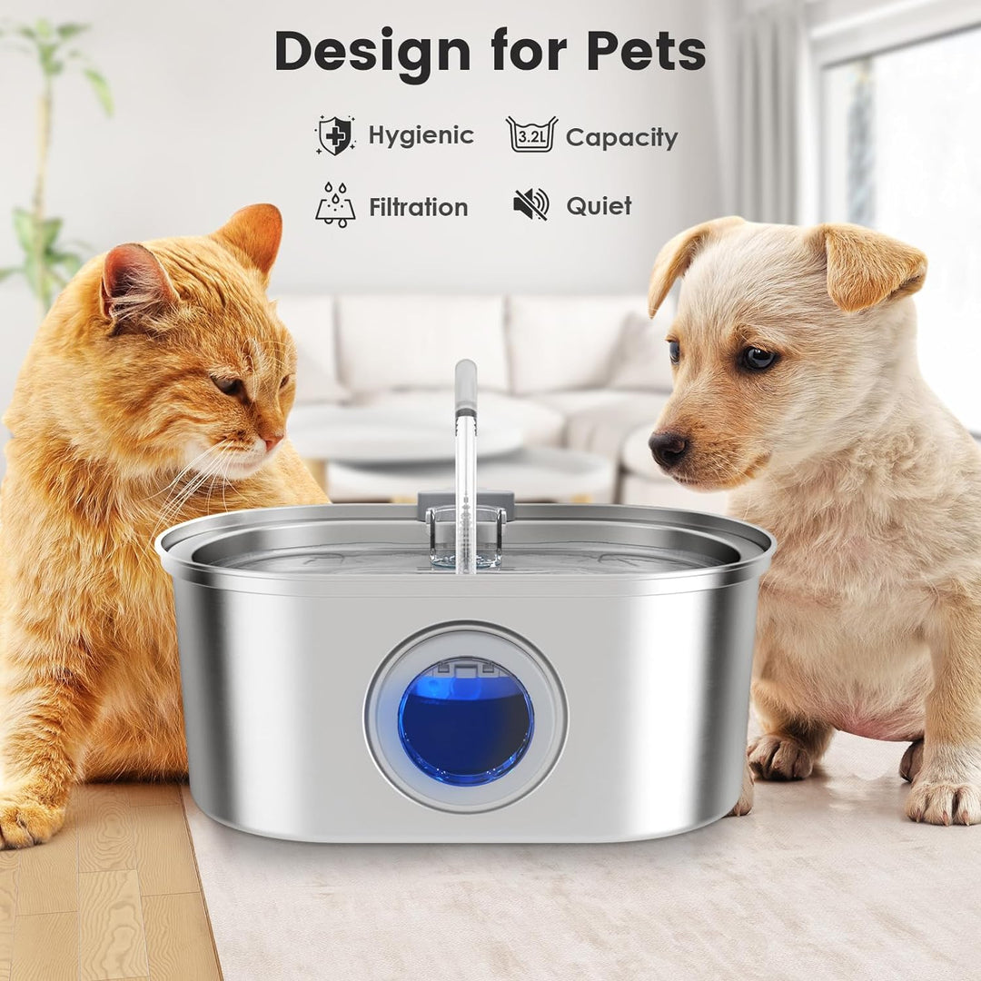 Vannfontene for Katter og Hunder Moderne Design med Stille Pumpe 5