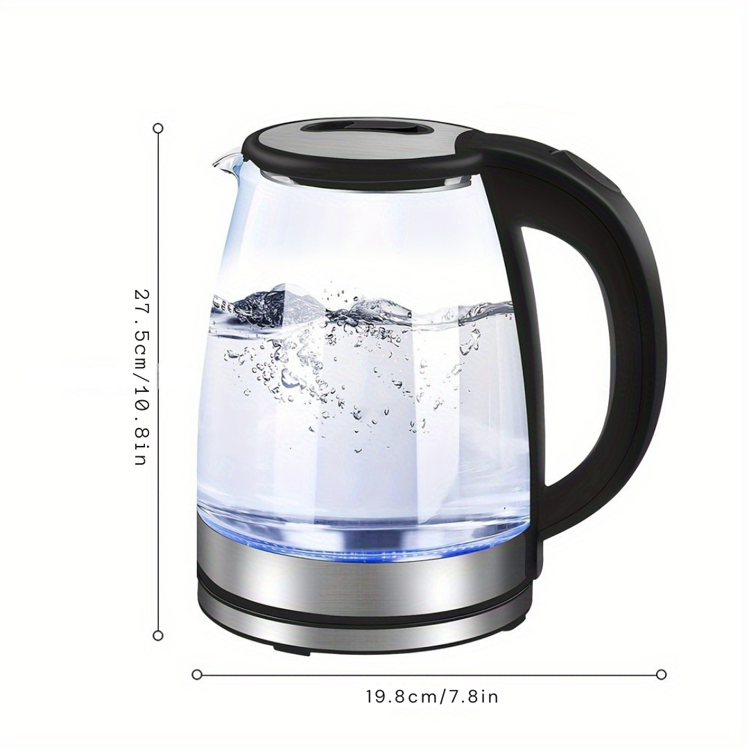 Vannkoker 2L Glass med LED-Belysning Minimalistisk Design 6