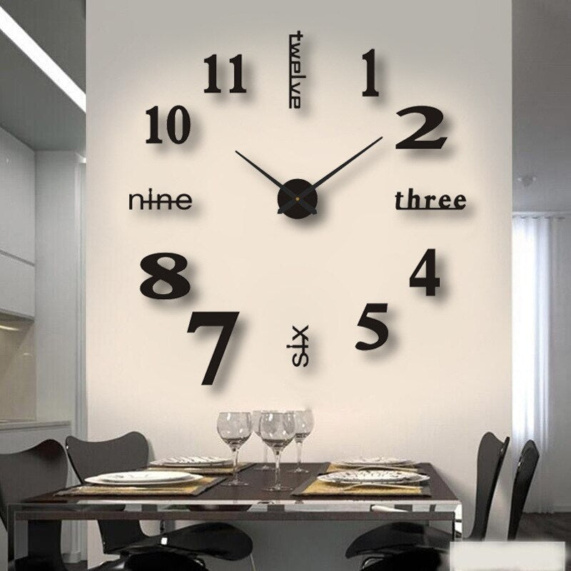 Vegansk Veggklokke Moderne Design 10