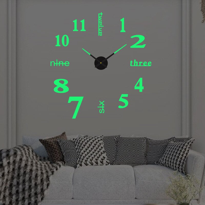 Vegansk Veggklokke Moderne Design 9