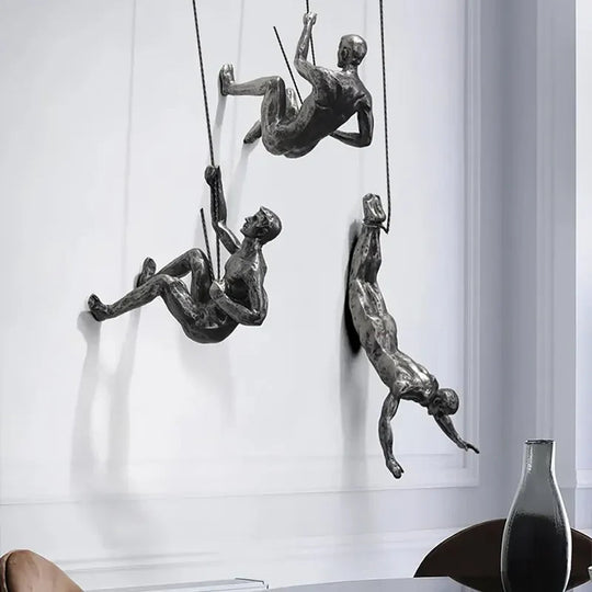 Veggdekorasjon Klatrende Figur Sett for Kreativ Innredning 1