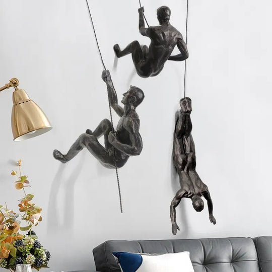 Veggdekorasjon Klatrende Figur Sett for Kreativ Innredning 5