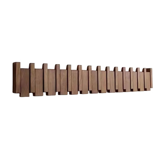 Vegggarderobe Håndlaget i Pianodesign Moderne Design med Sammenleggbare Kroker 0