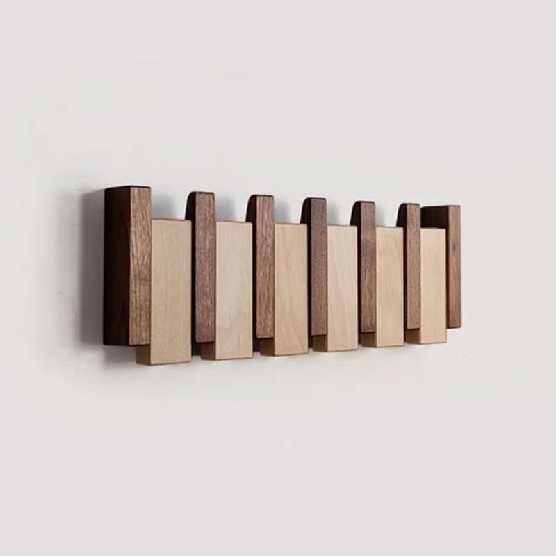 Vegggarderobe Håndlaget i Pianodesign Moderne Design med Sammenleggbare Kroker 1