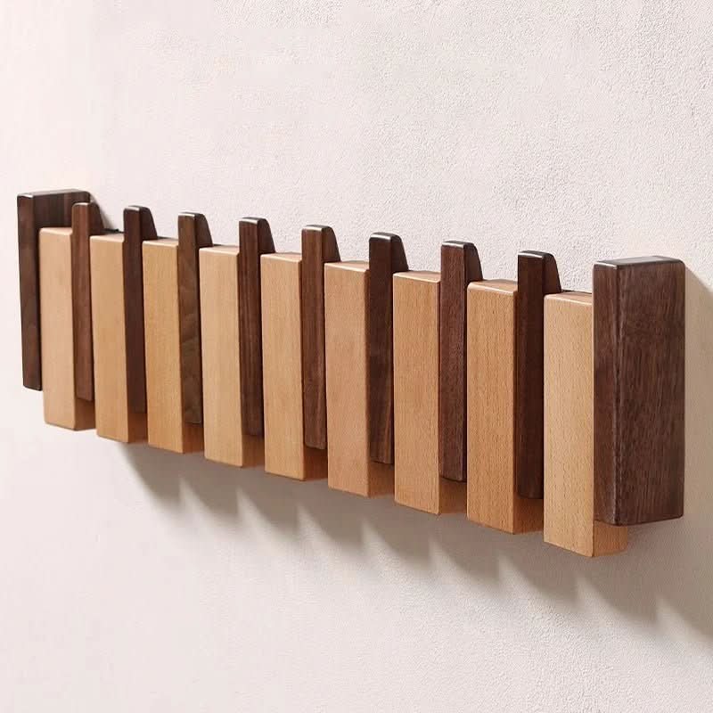 Vegggarderobe Håndlaget i Pianodesign Moderne Design med Sammenleggbare Kroker 7