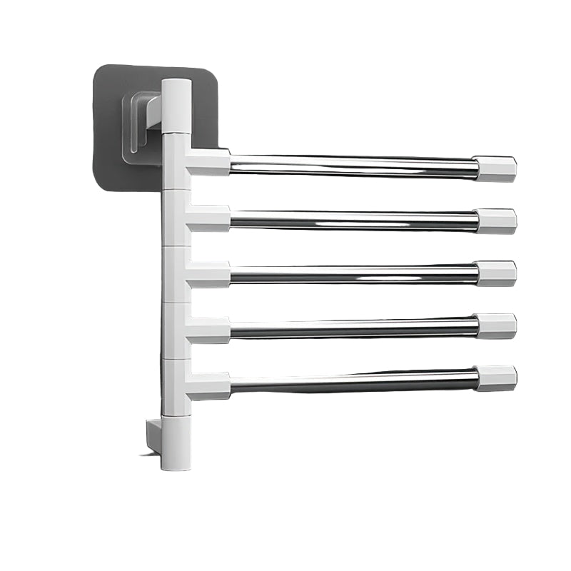 Vegghengt Håndklestativ med Svingbar Hylle for Baderom 3