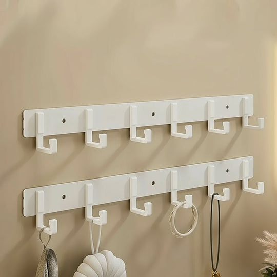 Vegghengt Klesstativ med Moderne Design og Sorte Kroker 10