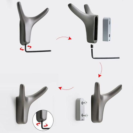 Vegghook Med Horndesign For Stilig Oppbevaring 7
