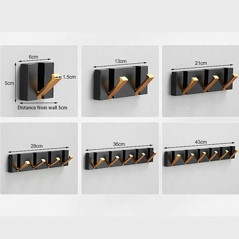 Vegghook for Organisering Minimalistisk Sammenleggbart Design 6