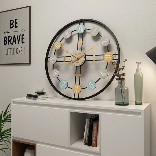 Veggklokke 3D Romertall Vintage Stil Minimalistisk Design 5