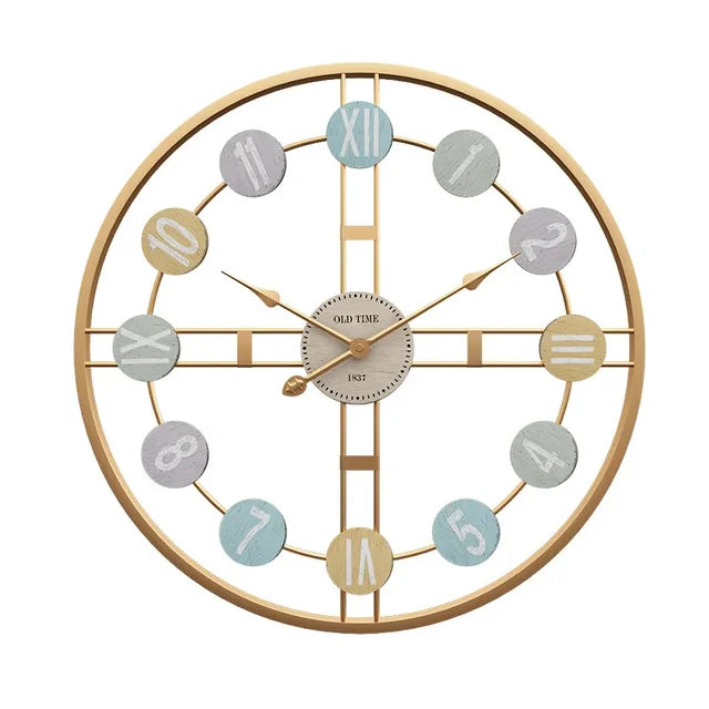 Veggklokke 3D Romertall Vintage Stil Minimalistisk Design 8