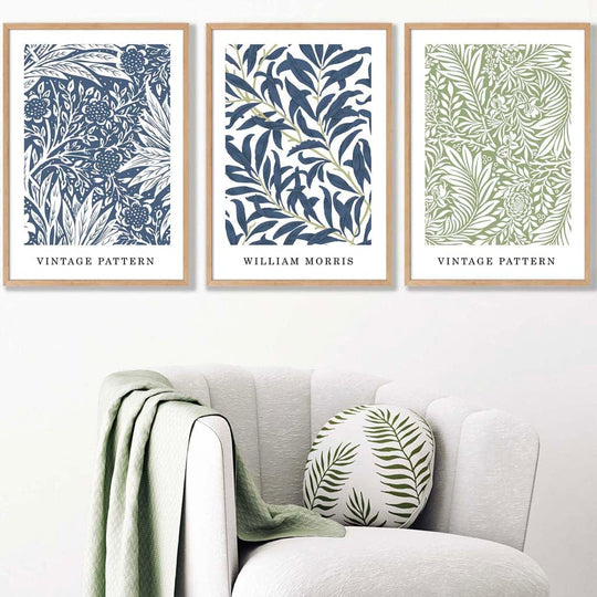 Veggkunstsett med Vintage Blomsterdesign for Hjemmet 1