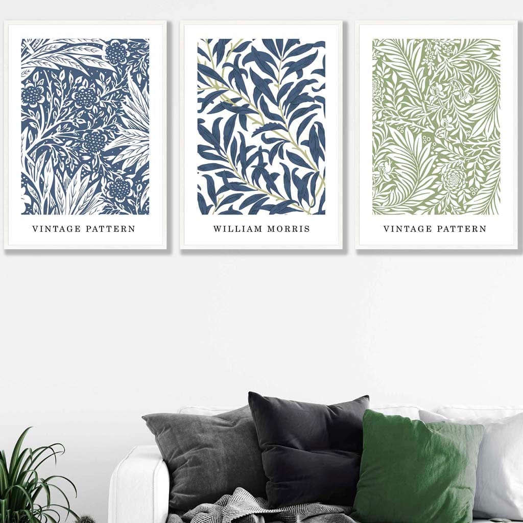 Veggkunstsett med Vintage Blomsterdesign for Hjemmet 3