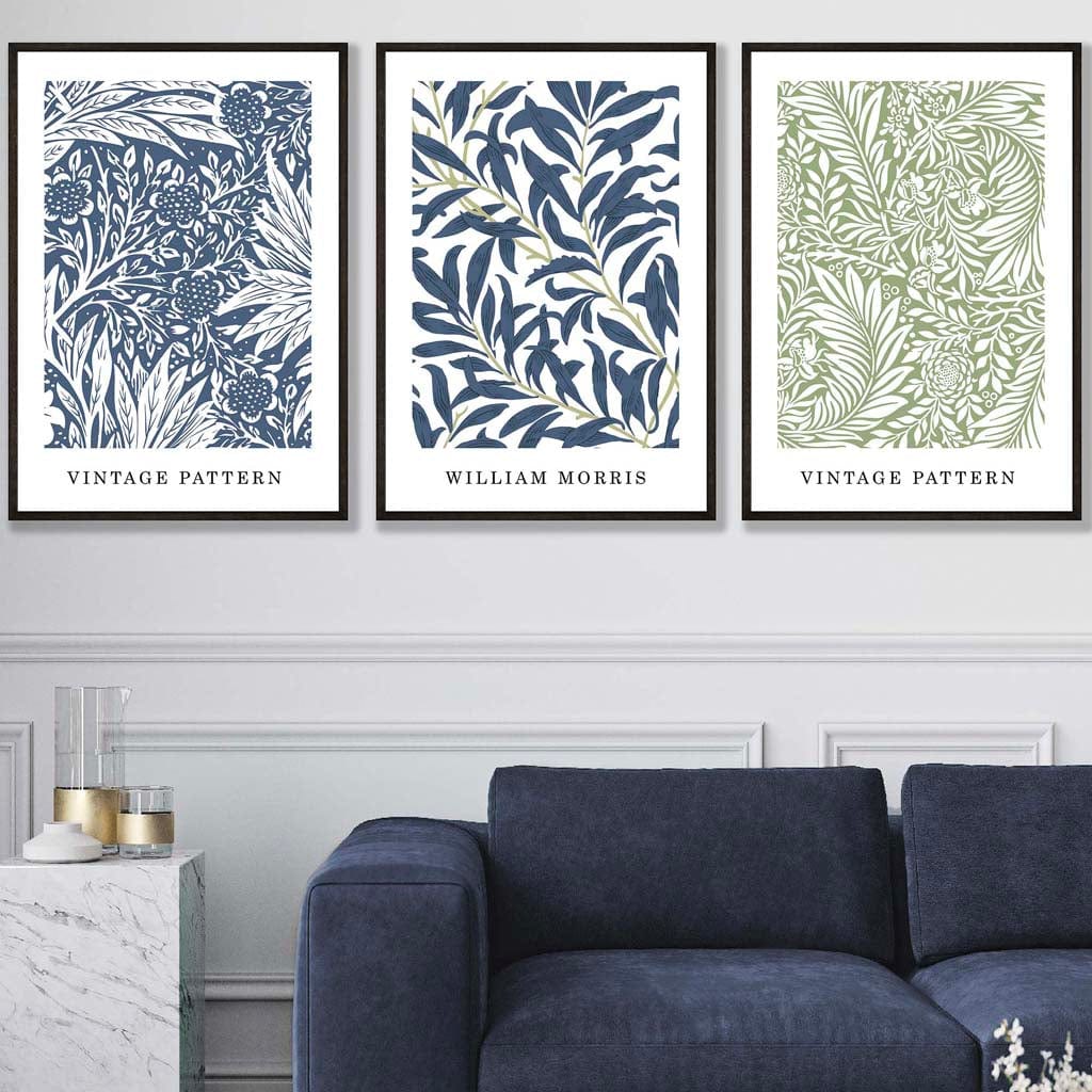 Veggkunstsett med Vintage Blomsterdesign for Hjemmet 4