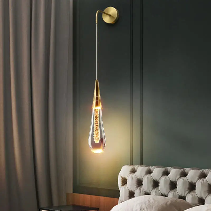 Vegglampe Dråpeformet Design med Varm Glød 0