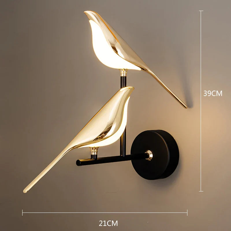 Vegglampe Gullfugl Design Moderne Vegglampe for Stue og Soverom 10