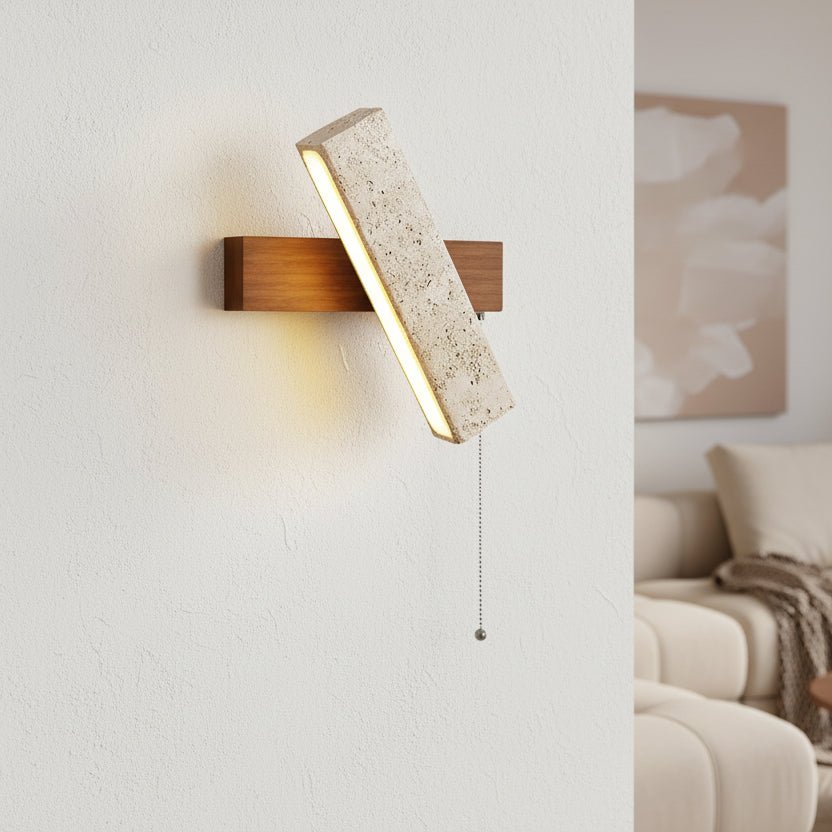 Vegglampe Roterbar i Naturstein 1