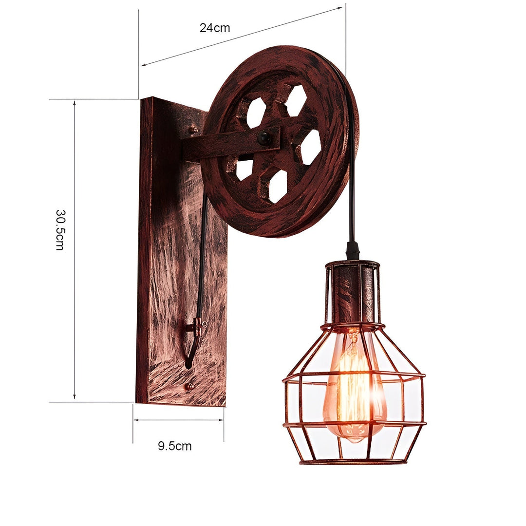 Vegglampe Stue Industriell Design med LED Belysning 4