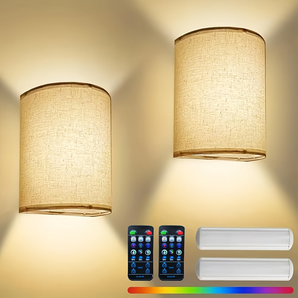 Vegglampe Trådløs 2-Pack med Dimbar Funksjon 1