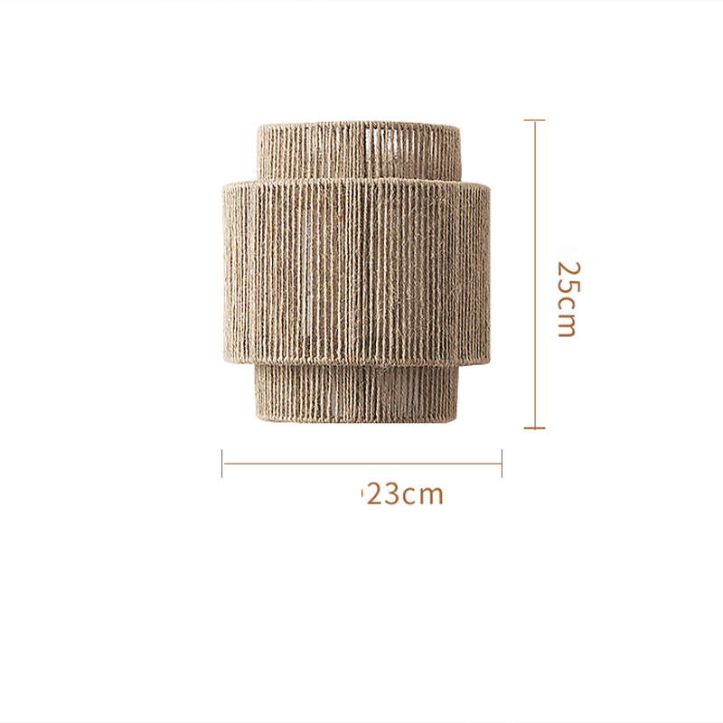 Vegglampe i Rattan med Bohemsk Design 6