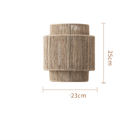 Vegglampe i Rattan med Bohemsk Design 6