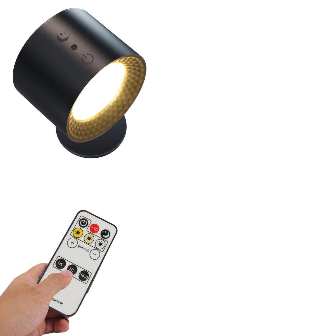 Vegglampe med 360° Rotasjon og Fjernkontroll 0