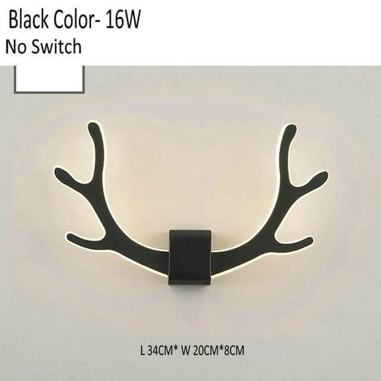 Vegglampe med Bevegelsessensor og Kreativ Hjortehorn Design 10