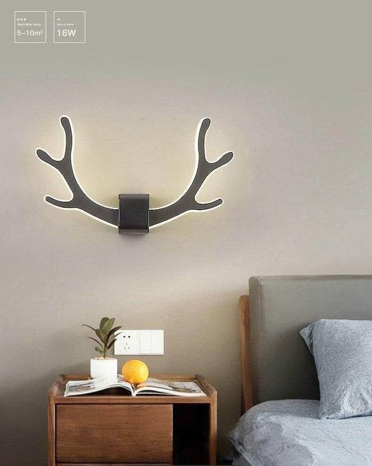 Vegglampe med Bevegelsessensor og Kreativ Hjortehorn Design 5