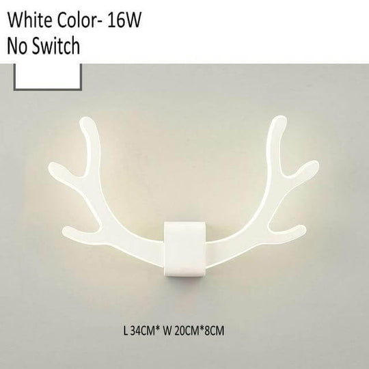 Vegglampe med Bevegelsessensor og Kreativ Hjortehorn Design 8