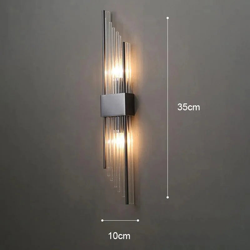 Vegglampe med Krystalldesign og Gull Detaljer 10